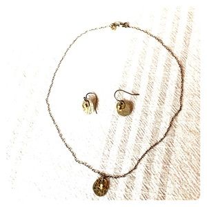 N1671 Retired Silpada Shell Necklace Earring Set